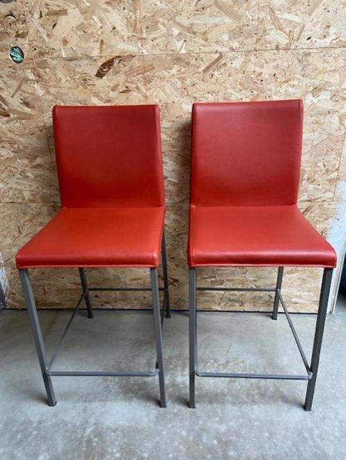 2 Barkrukken/hoge stoelen/stoelen voor kookeiland Bargaudi, Huis en Inrichting, Barkrukken, Zo goed als nieuw, 2 krukken, Ophalen