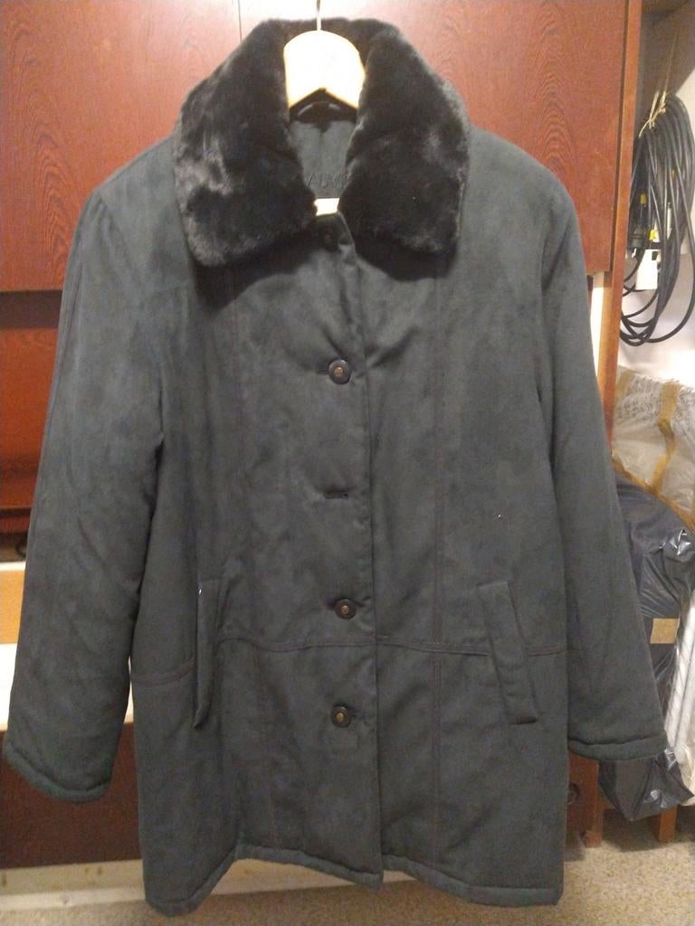 Winterjas daim, Enlèvement ou Envoi, Comme neuf, Taille 38/40 (M), Noir