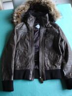 Stoere leren meisjesvest in buffel leed Mt S 10-14 jaar, Ophalen of Verzenden