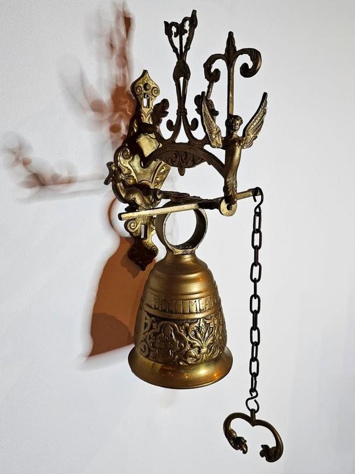 Sonnette en laiton - sonnette murale, Antiquités & Art, Antiquités | Accessoires de maison, Enlèvement ou Envoi