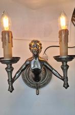 XL Vintage  twee - arm  dubbele  in  tine  220v, Antiek en Kunst, Ophalen