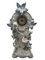 Art Nouveau porseleinen klok met vrouwenfiguren, Ophalen of Verzenden