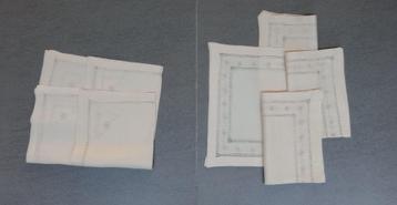 4 sets: linnen placemat met servet = klaar voor gebruik beschikbaar voor biedingen