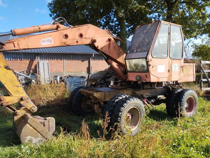 Atlas AB1202 bandenkraan, Zakelijke goederen, Machines en Bouw | Kranen en Graafmachines, Graafmachine, Ophalen