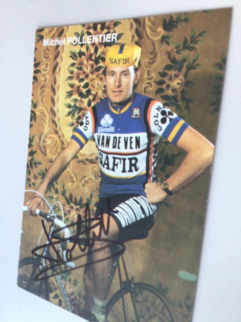 Wielerkaart team safir michel pollentier signe, Verzenden