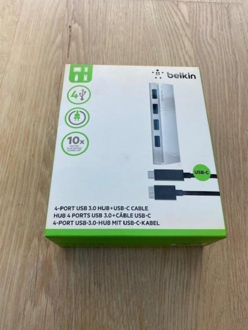 Hub USB 3.0 4 ports Belkin + câble USB-C - Nouveau !, Informatique & Logiciels, Stations d'accueil, Neuf, Station d'accueil, Portable