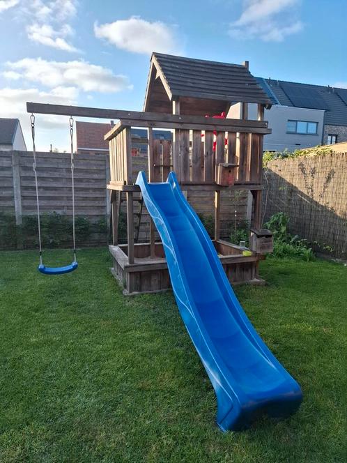 Speeltoestel te koop., Kinderen en Baby's, Speelgoed | Buiten | Speeltoestellen, Gebruikt, Glijbaan, Schommel, Zandbak, Ophalen