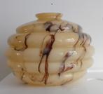 Bobèche art déco en opaline marbrée, Antiquités & Art