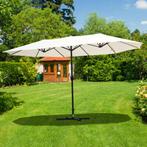 Dubbele Parasol 460x270 meerdere kleuren, Verzenden, Nieuw, Stokparasol