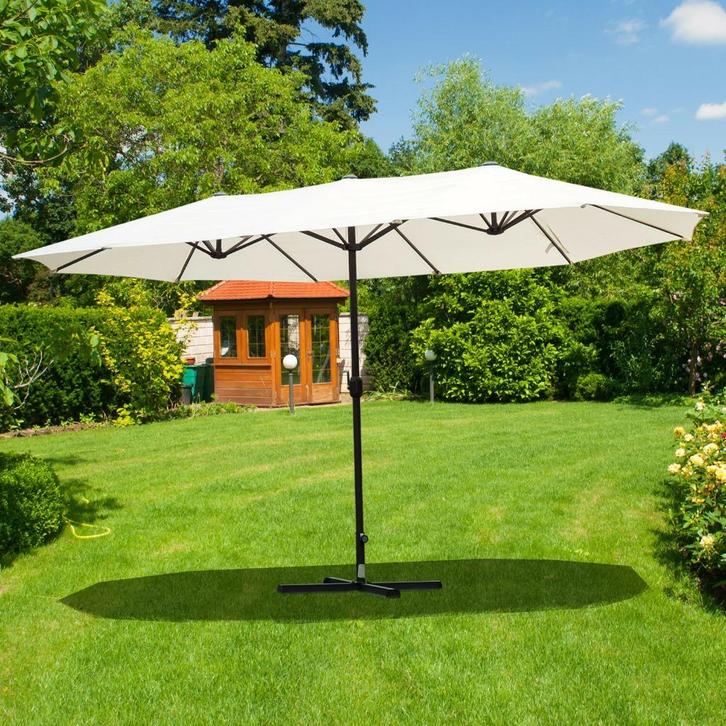 Dubbele Parasol 460x270 meerdere kleuren, Tuin en Terras, Parasols, Nieuw, Stokparasol, Verzenden
