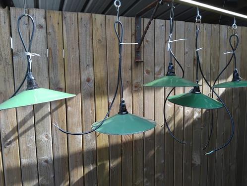 Vintage/ antieke Franse emaille lampenkapjes, Huis en Inrichting, Lampen | Hanglampen, Gebruikt, Kunststof, Metaal, Ophalen of Verzenden