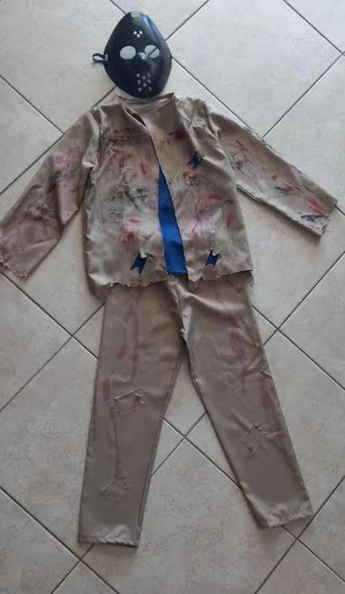 Verkleedpak Jason Voorhees horror kostuum 10-12j, Kinderen en Baby's, Carnavalskleding en Verkleedspullen, Zo goed als nieuw, Ophalen of Verzenden