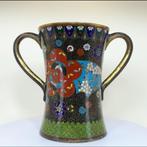 Emaille vaas | Takahara Komajiro | Meiji-periode, 1875-1899, Antiek en Kunst, Antiek | Vazen, Ophalen of Verzenden