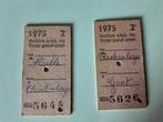 2 kaartjes 1975 blankenberge melle, Ophalen of Verzenden, Zo goed als nieuw
