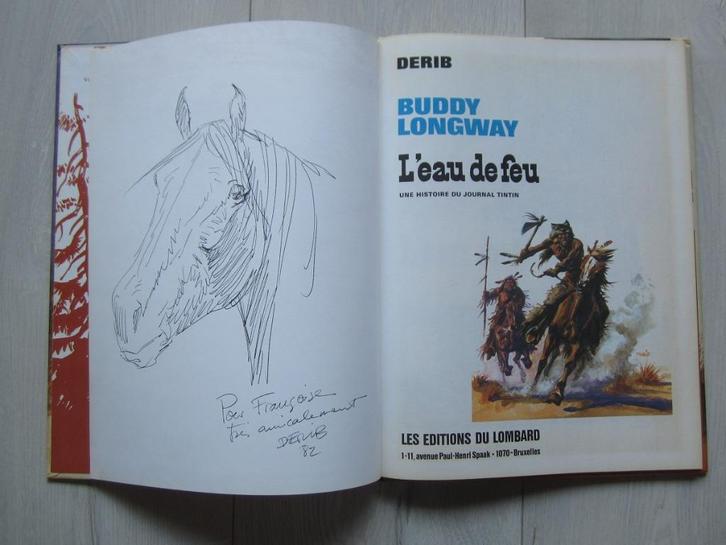 Buddy Longway 8 : L'eau de feu - dédicacée, Boeken, Stripverhalen, Zo goed als nieuw, Eén stripboek, Ophalen of Verzenden