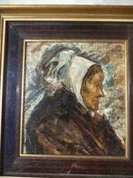 Alfred N. DELAUNOIS Leuven portret in profiel, vrouw met kap, Enlèvement ou Envoi