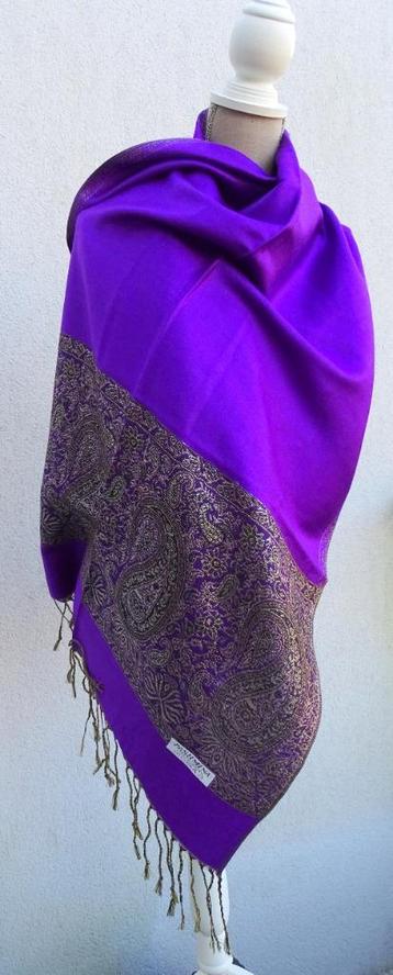 Magnifique Pashmina mauve - neuf, Enlèvement ou Envoi, Neuf, Pashmina
