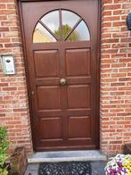 Houten voordeur - buitendeur, Doe-het-zelf en Bouw, Deuren en Vliegenramen, Gebruikt, Buitendeur, 200 tot 215 cm, Glas