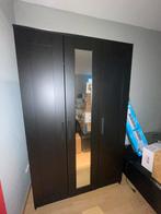 Armoire IKEA Brimnes 3 portes avec miroir noire, Huis en Inrichting, Kasten | Kleerkasten, Ophalen, Gebruikt, 100 tot 150 cm, Met hangruimte