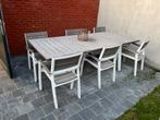Tuintafel en 6 stoelen, Tuin en Terras, Tuinsets en Loungesets, Ophalen, Gebruikt