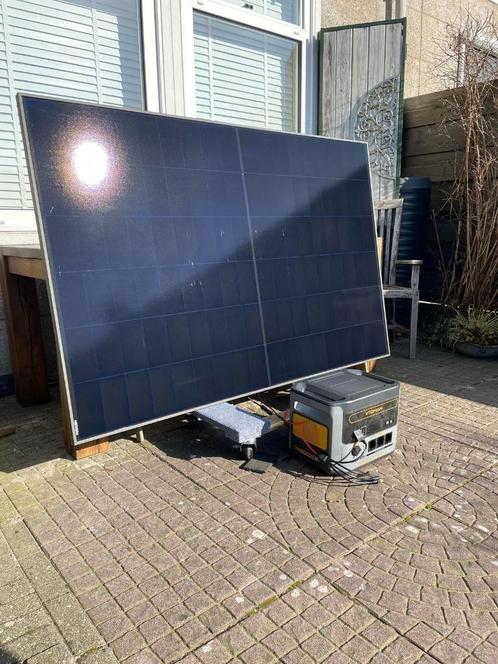 Powerstation 1500W / 1548Wh + 440w Zonnepaneel Thuisbatterij, Caravans en Kamperen, Caravanaccessoires, Nieuw, Ophalen