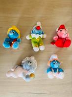 Set van 5 vintage Smurfknuffels ('80), Verzamelen, Smurfen, Ophalen of Verzenden, Gebruikt, Verschillende Smurfen, Poppetje, Figuurtje of Knuffel