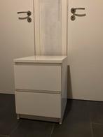 IKEA Malm nachtkastje wit, Maison & Meubles, Chambre à coucher | Tables de chevet, Enlèvement, Utilisé