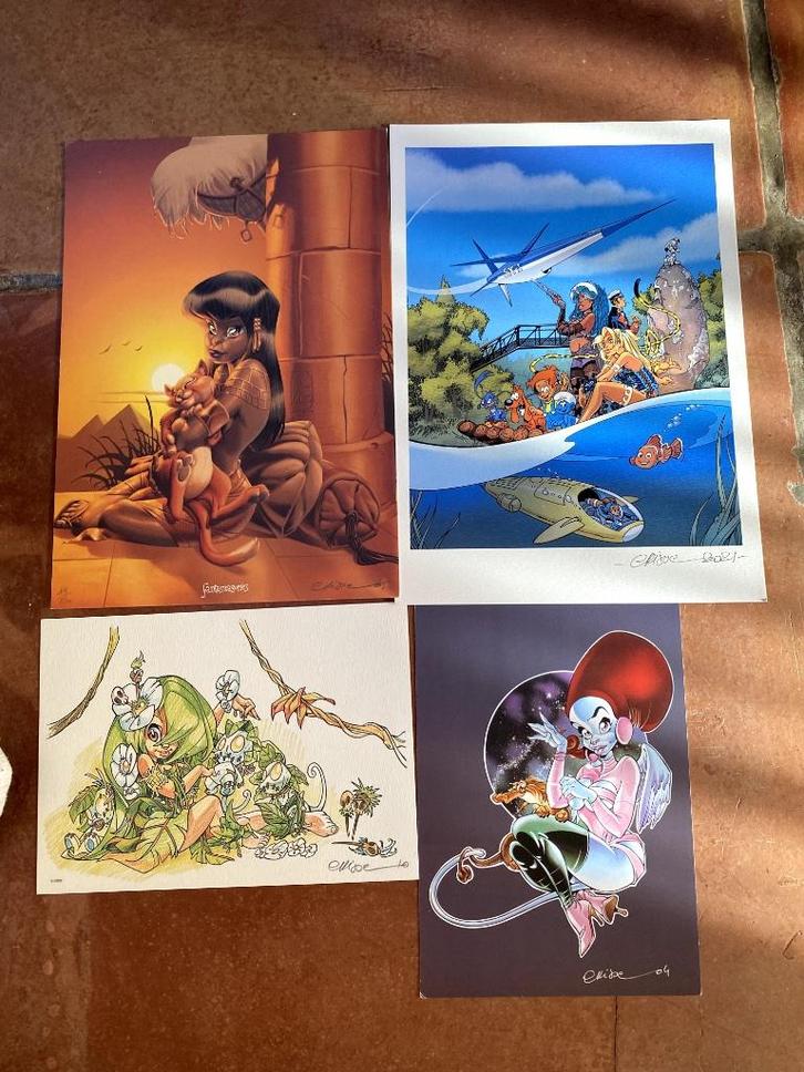 Ex-libris met handtekening Crisse - Verron, Verzamelen, Stripfiguren, Zo goed als nieuw, Plaatje, Poster of Sticker, Overige figuren