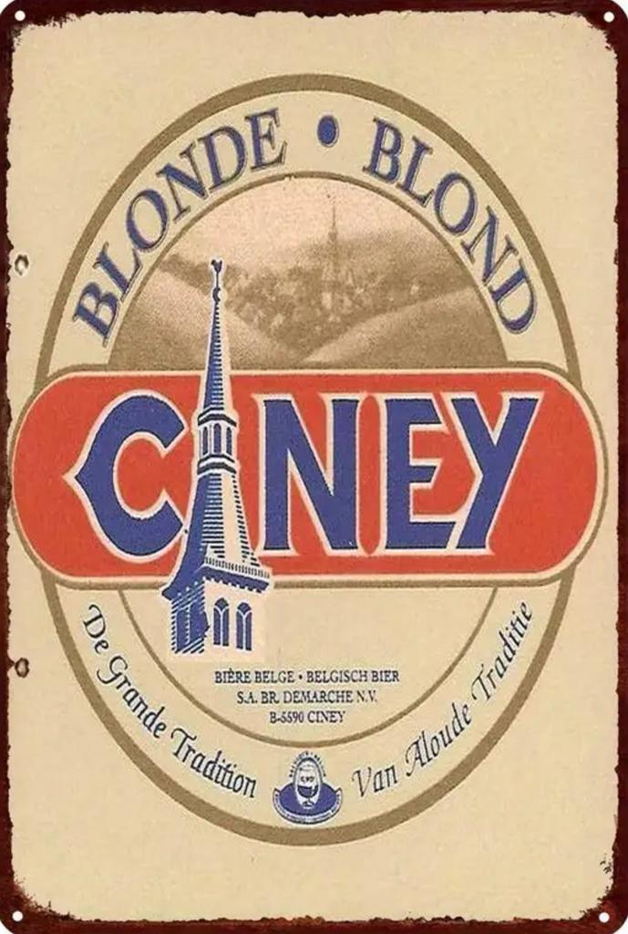 Panneau vintage Ciney blond - Mancave poolhouse neuf, Collections, Marques de bière, Neuf, Panneau, Plaque ou Plaquette publicitaire