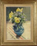 aquarelle fleurs signe theo dirkx, Antiek en Kunst, Kunst | Schilderijen | Klassiek, Ophalen of Verzenden