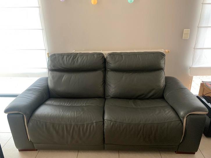 Franco Ferri lederen salon - niet roker, geen huisdier, Huis en Inrichting, Zetels | Zetels, Gebruikt, Rechte bank, Driepersoons