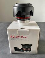 Samyang 12mm f/2.0 NCS CS voor Fuji X, Ophalen of Verzenden, Zo goed als nieuw, Groothoeklens