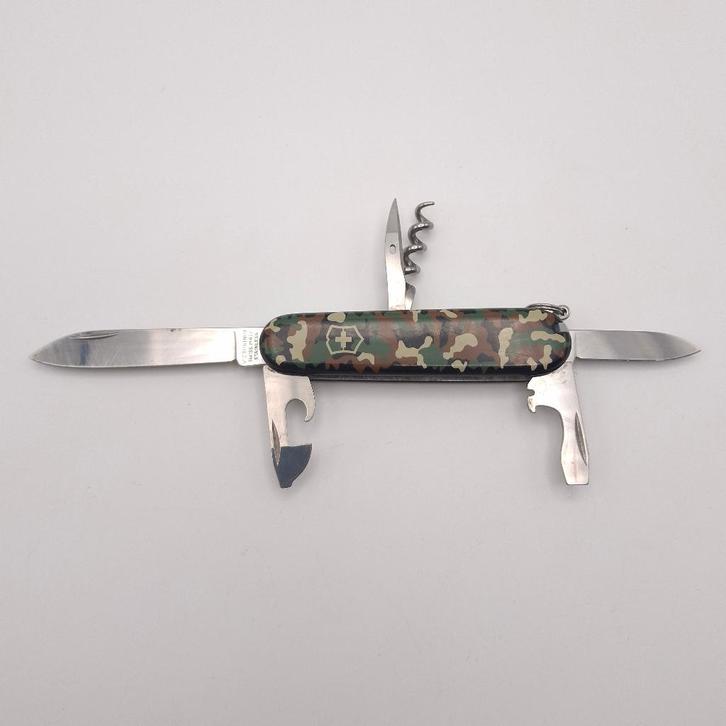 Victorinox Spartan Camouflage Zwitsers zakmes, Caravans en Kamperen, Kampeergereedschap, Zo goed als nieuw, Ophalen of Verzenden