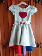 Studio 100 lichtgroen kleedje K3, Kinderen en Baby's, Ophalen, Zo goed als nieuw, Jurk of Rok