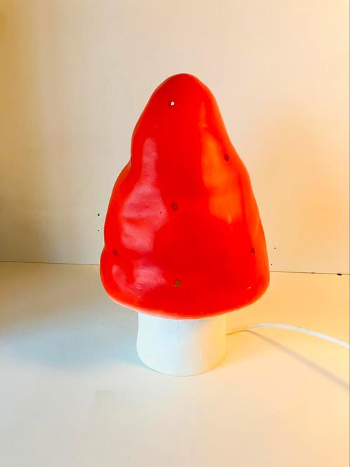 LEUKE VINTAGE 90’s “HEICO” MUCHROOM LAMP (Zie Beschr.), Huis en Inrichting, Lampen | Tafellampen, Zo goed als nieuw, Minder dan 50 cm