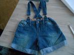 jeans short salopet maat 134, Ophalen of Verzenden, Zo goed als nieuw, Meisje, Broek