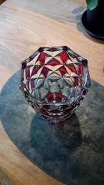 Vaas: Val Saint Lambert Kristal, Huis en Inrichting, Ophalen, Zo goed als nieuw, Rood, Minder dan 50 cm