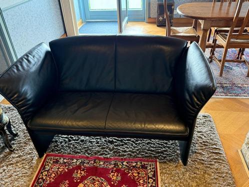 Lederen Bankstel + fauteuils, Huis en Inrichting, Zetels | Zetels, Gebruikt, Rechte bank, Driepersoons, Minder dan 150 cm, 75 tot 100 cm