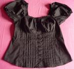 Zwarte blouse top met pofmouwen Maat 38, Kleding | Dames, Blouses en Tunieken, Ophalen of Verzenden, Maat 38/40 (M)