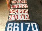 Lots de 5 plaques d’immatriculation Belge émaillées, Collections, Enlèvement ou Envoi