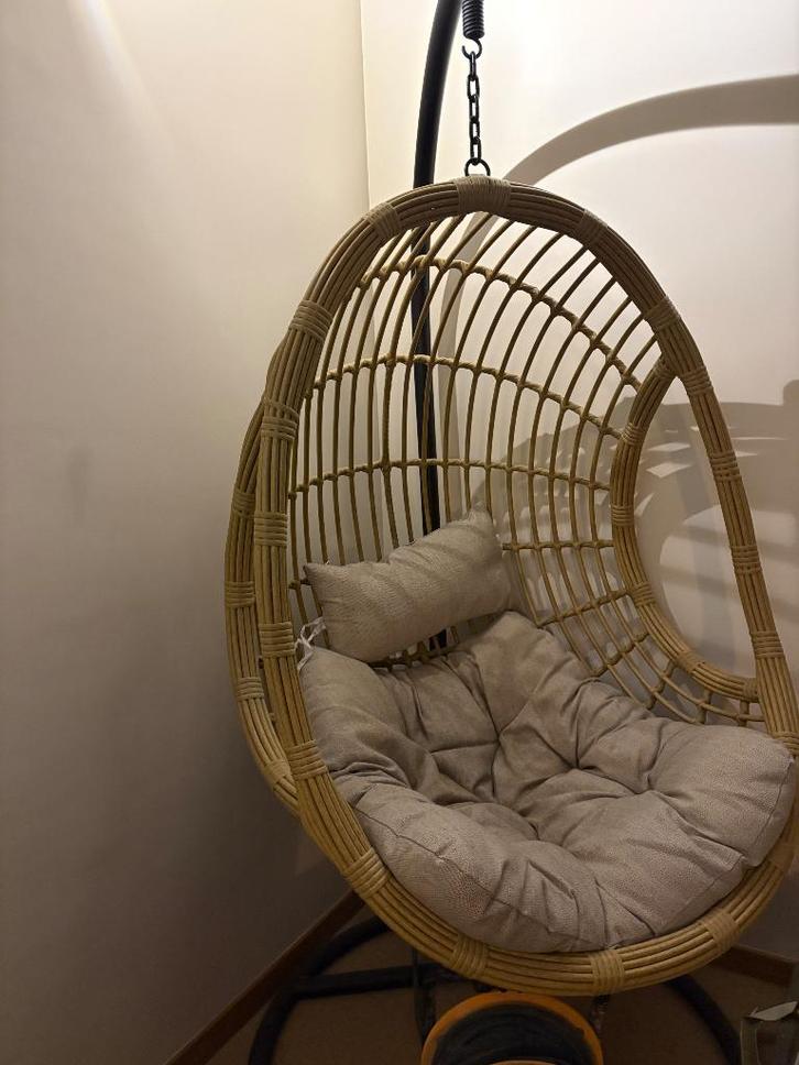 Comfortabele hangstoel - bamboe, Maison & Meubles, Chaises, Comme neuf, Une, Autres couleurs, Enlèvement