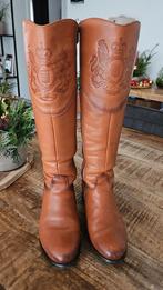 Leren dames  laarzen / maat 37 / 50 euro, Enlèvement ou Envoi, Comme neuf, Brun, Bottes hautes