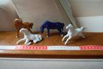 4 paardjes porselein keramiek 1980tiger vintage, Enlèvement ou Envoi