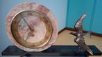 Antiek roze marmer klok, Antiek en Kunst, Ophalen