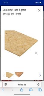 OSB plaat tand en groef, 244 x 59cm - 18mm, Doe-het-zelf en Bouw, Ophalen, Nieuw