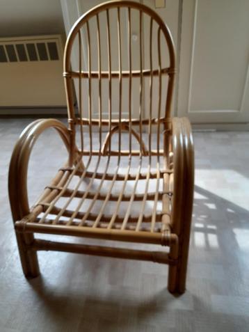 fauteuil en rotin clair, 75 à 100 cm, Osier ou Rotin, Comme neuf, Contemporain