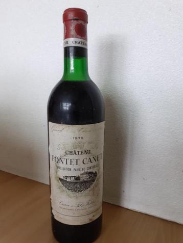 VIN CHATEAU PONTET CANET 1970 1 BOUTEILLE disponible aux enchères