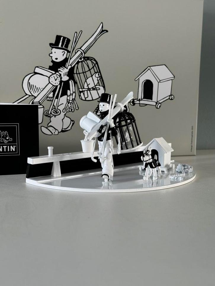 Tintin bric a brac zwart-witte versie - pixi - moulinsart, Verzamelen, Beelden en Beeldjes, Zo goed als nieuw, Ophalen of Verzenden