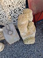statue en ciment hiboux sur tronc d'arbre 75€, Jardin & Terrasse, Enlèvement, Utilisé