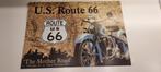 bordje "Route 66", Collections, Marques & Objets publicitaires, Utilisé, Enlèvement ou Envoi, Panneau publicitaire